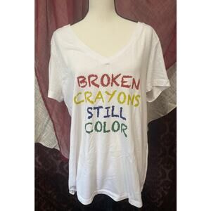 Broken Crayons still Color Tee, size XL